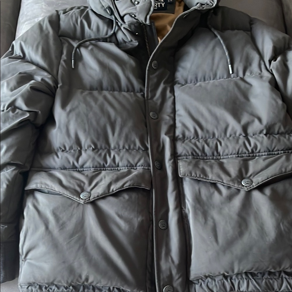 Men's Gray Puffer Jacket - Picture 7 of 16